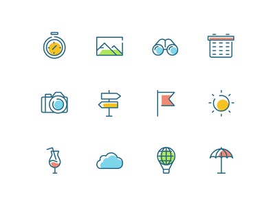 Thin line icons collection journey trip travel thin line icon vector s.jpg