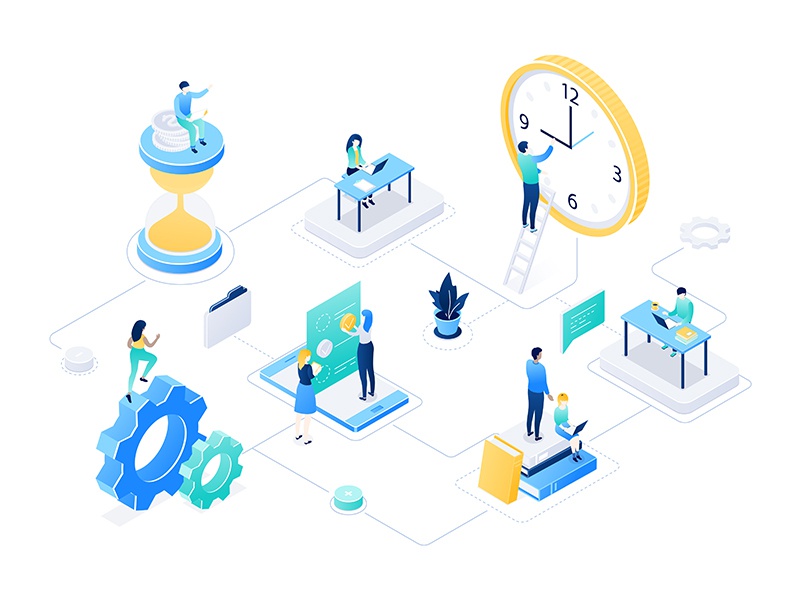 Time management isometric illustration time management deadline busine.jpg