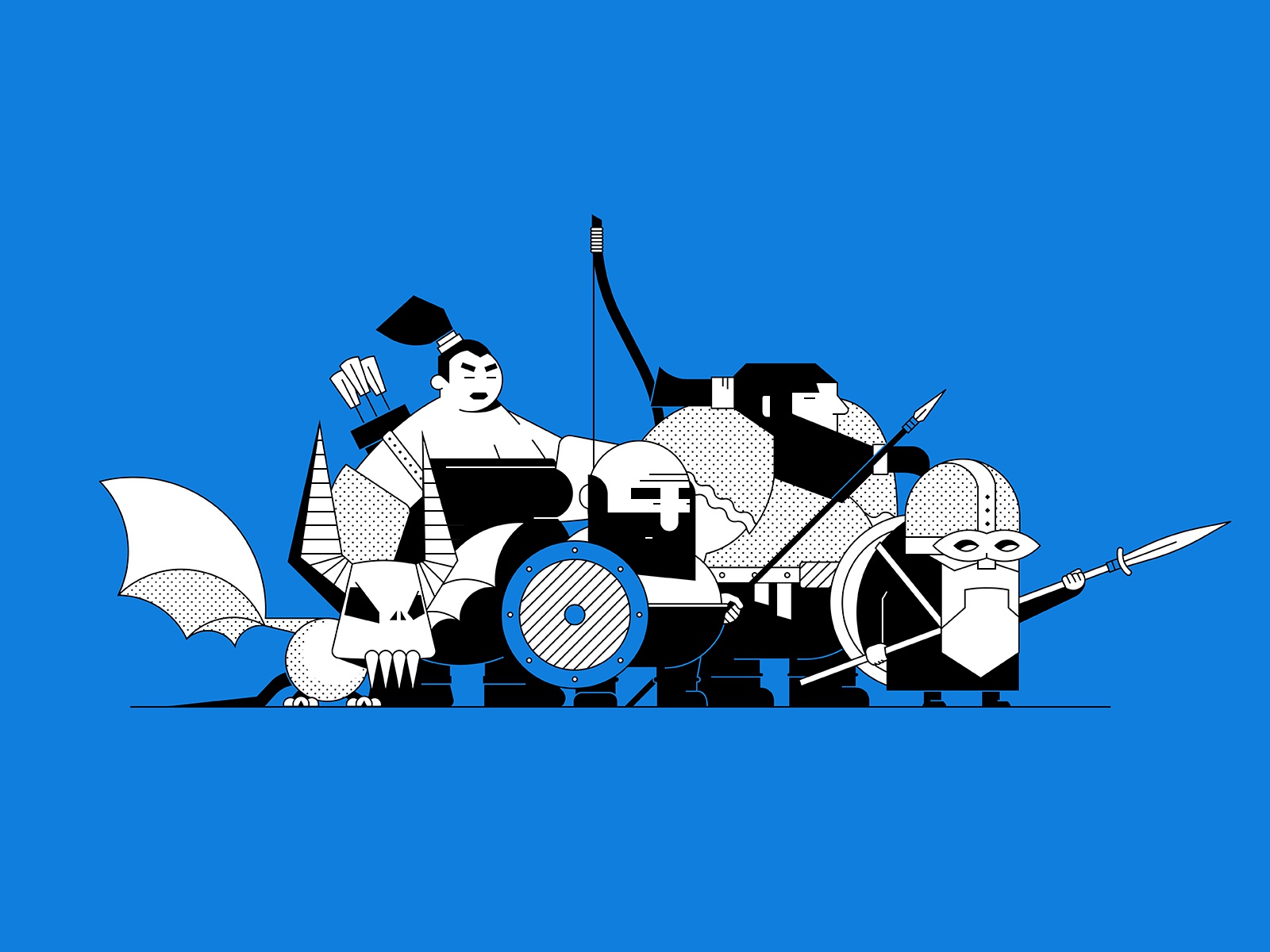 Vikings illustration warrior viking composition character style design.jpg
