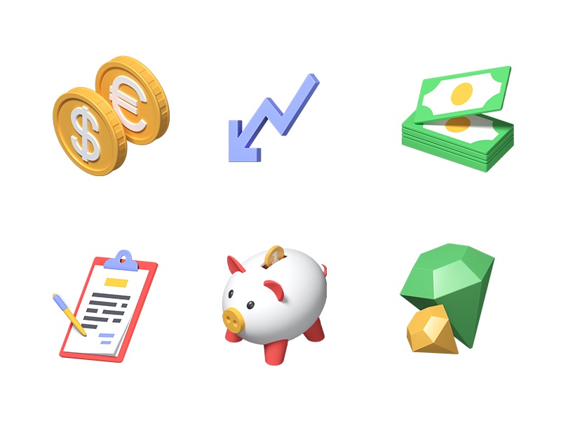 Volume 3d icons finance business collection 3d art 3d icons 3d icon st.jpg