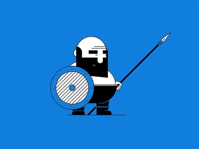 Warrier - illustration composition vector warrior character style flat.png