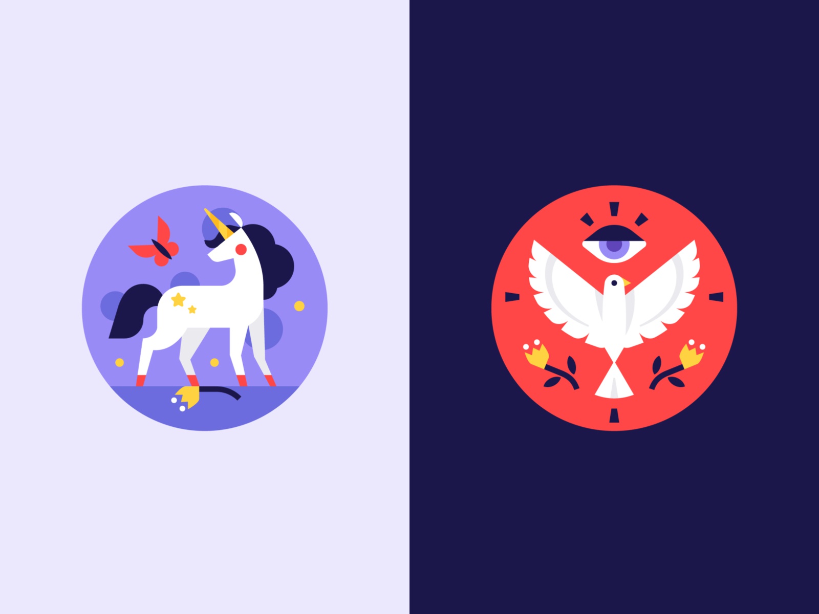 Animals avatar design illustration icons badge horse mystic god eye bi.jpg
