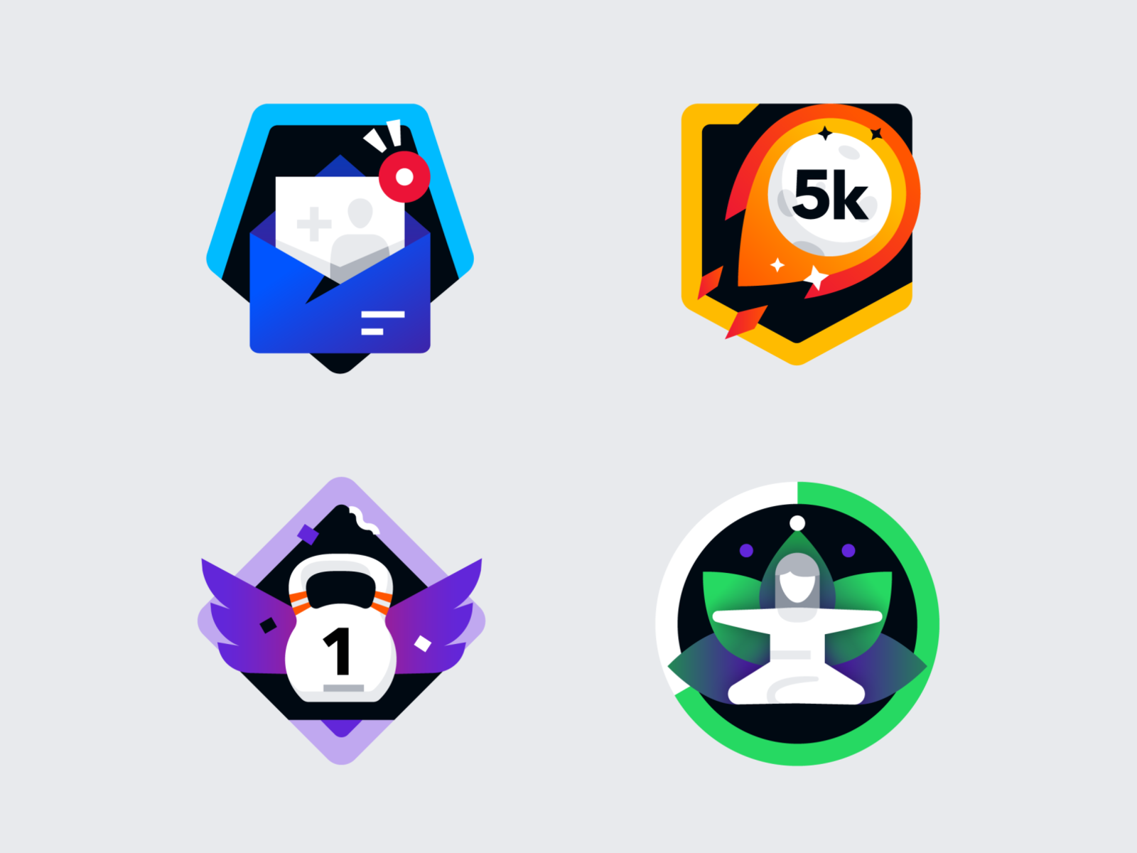 Badges style lotus email meteor comet run train sport training workout.png