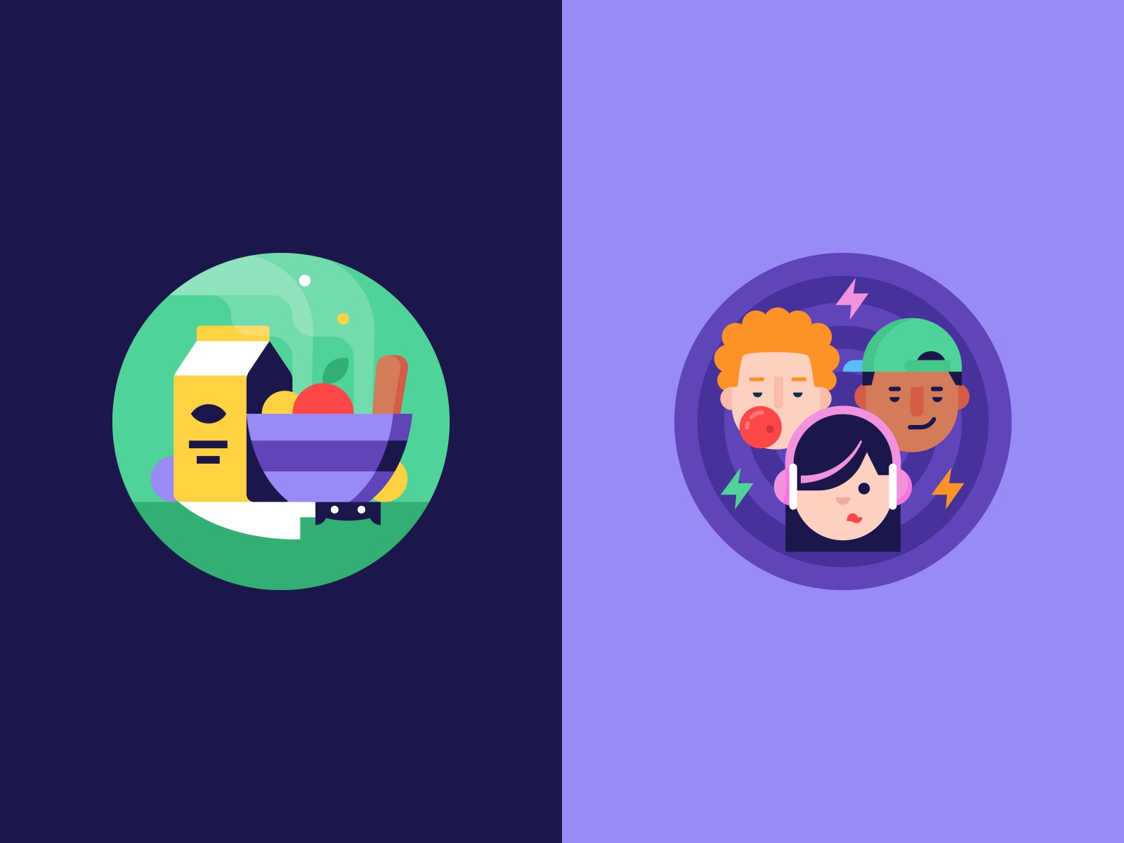 Book categories design flat icons books seal trophy achievement awards.jpg
