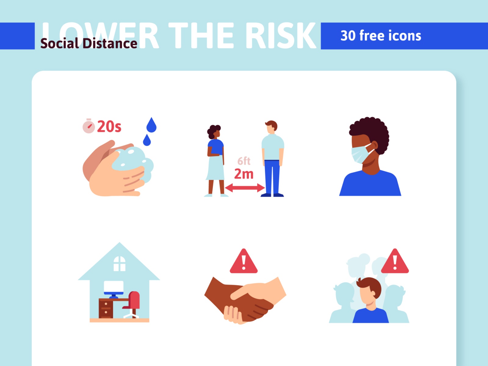 Coronavirus Social distance illustration icons corona mask stay home h.jpg