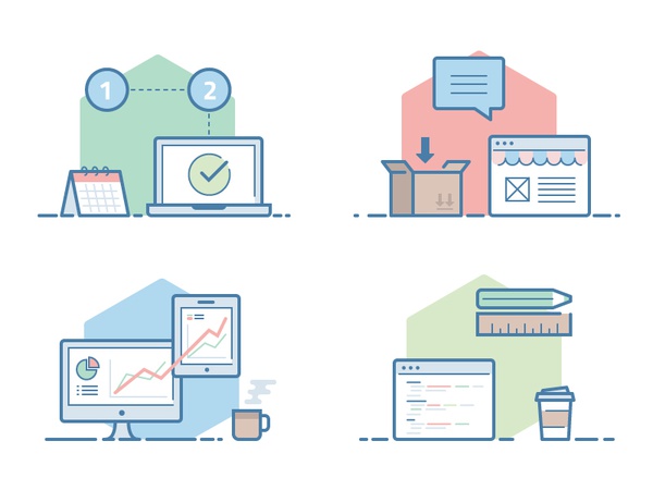 Custom Production icons monitor pencil implement management data marke.jpg
