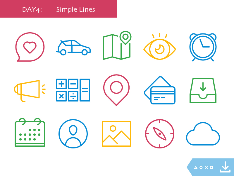 Day4_freebies Simple Lines pic save map file document ui seo finance u.gif