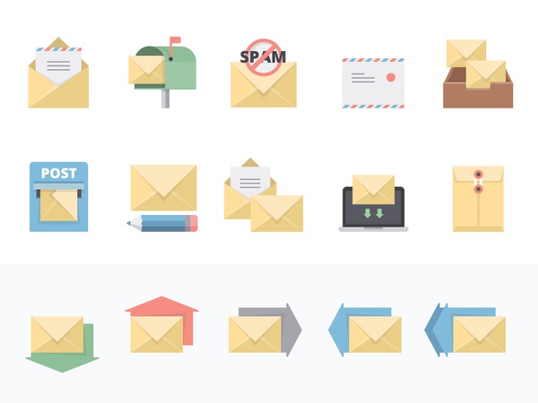 iconize flat Emails spam inbox pencil document write post e-mail lette.jpg