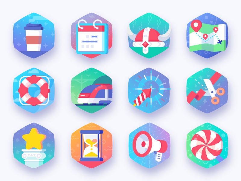 MedPeople Badges map fireworks coffee calendar warrior candy favourite.jpg