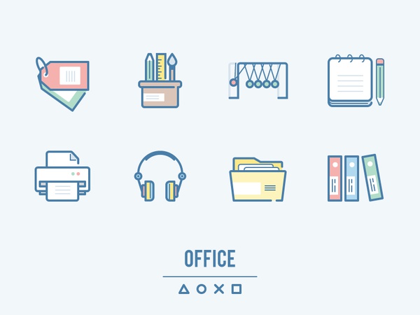 webina Office Table pencil note printer tags folder headphones newton.jpg