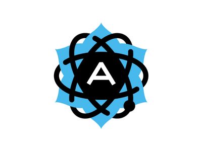 Atomic Lotus logo brand logo atom atomic flower lotus.png