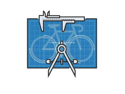 Bike Blueprint caliper compass drafting blueprint bicycle bike.png