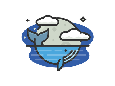 Blue Whale stars clouds moon ocean whale.png