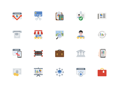 Business  Finance Icons flat icons e-commerce finance business seo.png
