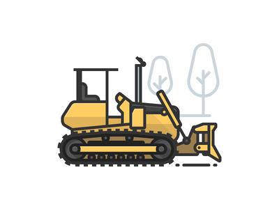 Bulldozer construction bulldozer heavy equipment earth mover.png