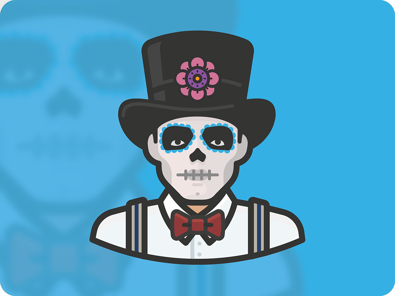 Día de Muertos Day of the Dead icon man illustration avatar face human.png