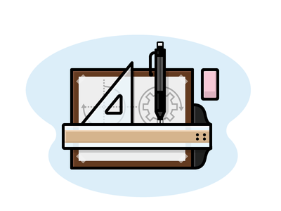 Drafting eraser mechanical pencil plans gear drafting board t square.png