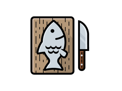 Fish Cleaning cooking kitchen cutting board knife fish.png