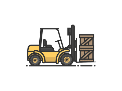Fork Lift storage box crate tools heavy equipment warehouse machine tr.png