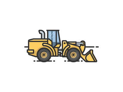 Front Loader tractor construction front loader bulldozer.png