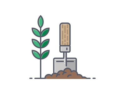 Gardening grow trowel garden plant.png