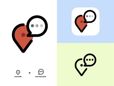 Geo Chat Logo 2 messenger message navigation map speech speak chat loc.png