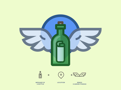 GeoChat App Logo location chat messenger message in a bottle glass cor.png