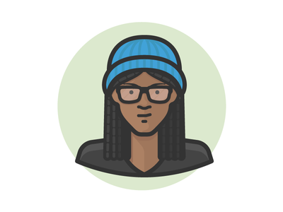 Girl in Knitted Cap people person black girl african american glasses.png