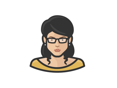 Girl With Glasses And Curls user person face avatar.png
