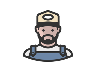 Good Ole Boy baseball cap overalls beard man avatar.png