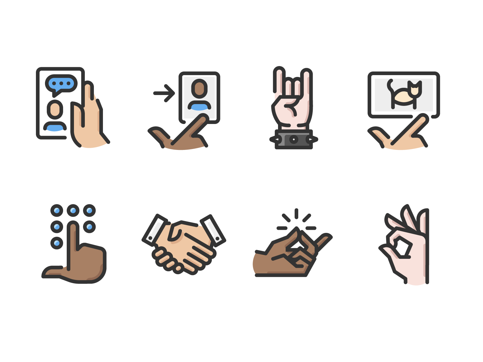 Hand Gestures Color touch screen hands gestures hand.png