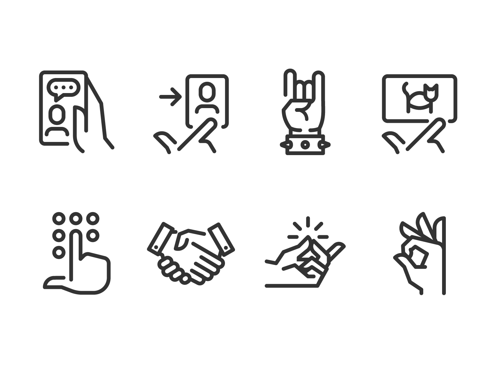 Hand Gestures iconset ux icons ui icons line icons outline icons finge.png