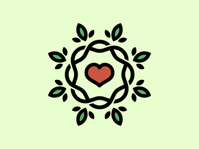 Heart Vine Logo Un-used leaves garden wedding romance love tiara crown.png
