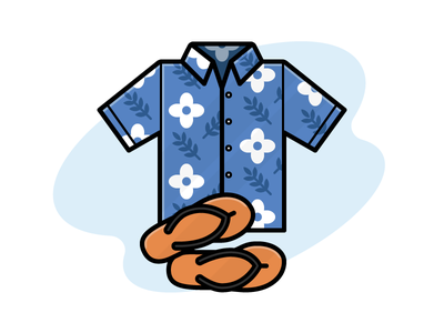 Hawaiian Shirt floral hawaiian shirt summer flip flops beach.png