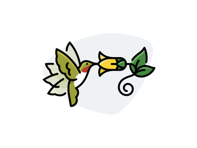 Hummingbird with Flower wings flight hummingbird bird.png