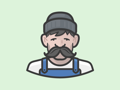 Impressive Moustache Too male man person face beard moustache avatar.png