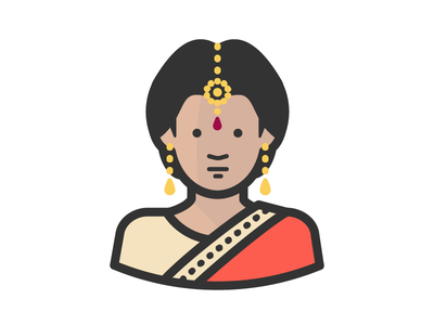 Indian woman in saree and jewels hindu indian jewels saree woman face.png
