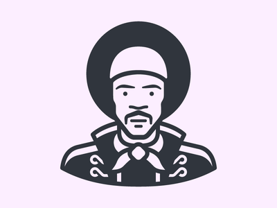 Jimi Hendrix Glyph legend music guitar rockstar jimi hendrix person fa.png
