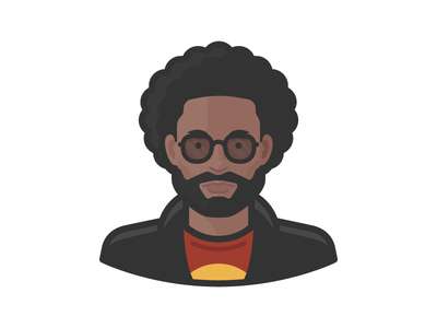 Man with Beard and Afro beard afro people person face man avatar.png