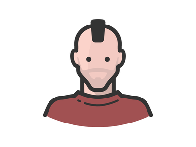 Man with mohawk mohakw person head face man avatar.png