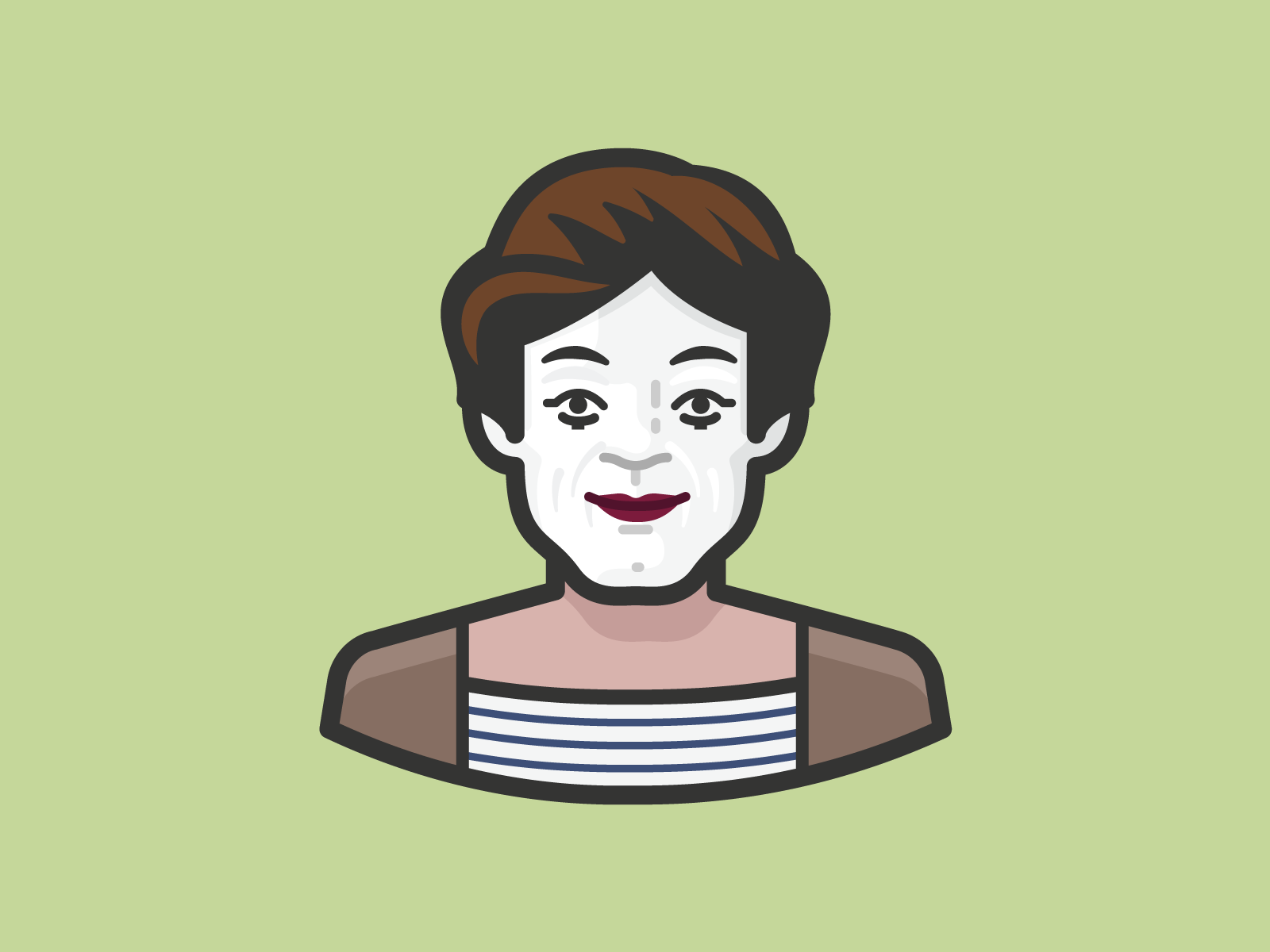 Marcel Marceau head people avatar icons avatar design icon design icon.png