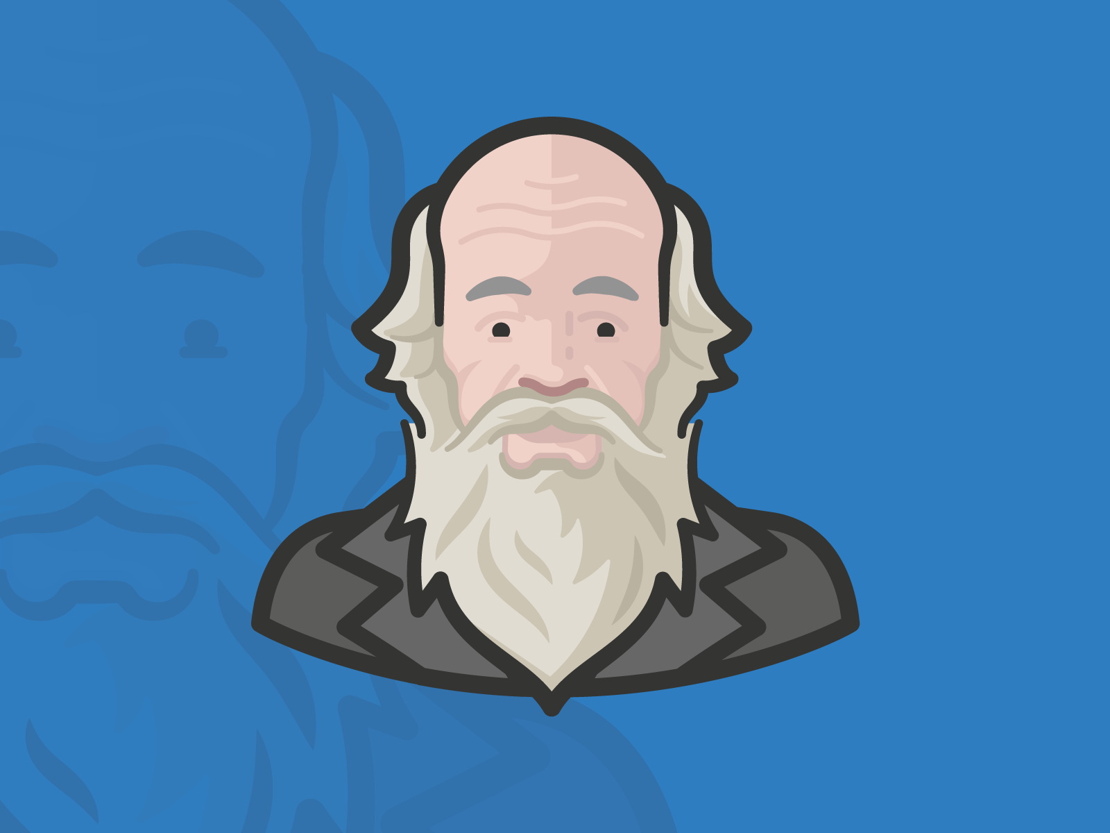 Old Man With Long Beard senior citizen elderly grandpa user face human.png