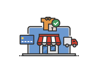 Online Shopping delivery clothes shopping ecommerce.png