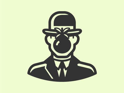 Renée Magritte in Glyph glyph icon surrealism magritte artist person f.png