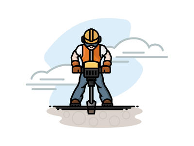Road Construction construction road crew jackhammer.png