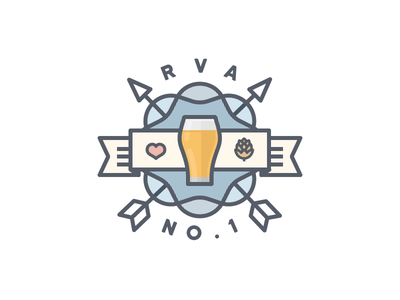 RVA Craft Beer virginia richmond rva no. 1 heart beer glass pint logo.png