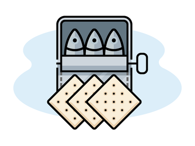 Sardines  Saltines snack food crackers fish sardines.png