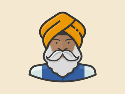 Sikh sikh turban male man face person avatar.png