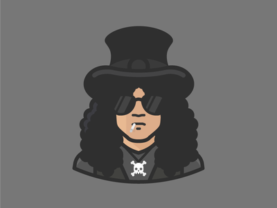 Slash heavy metal hat person face rock star guns-n-roses slash avatar.png