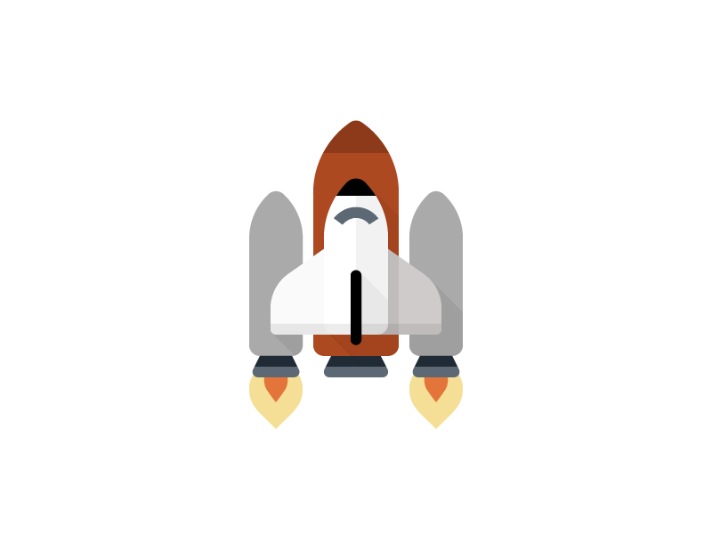 Space Shuttle - Flat space ship rocket astronaut nasa space exploratio.png